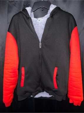 Men’s Large Zip Up Hoodies Lined Jacket